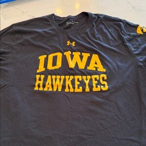 Under Armour Black and Gold Iowa Hawkeyes Tee